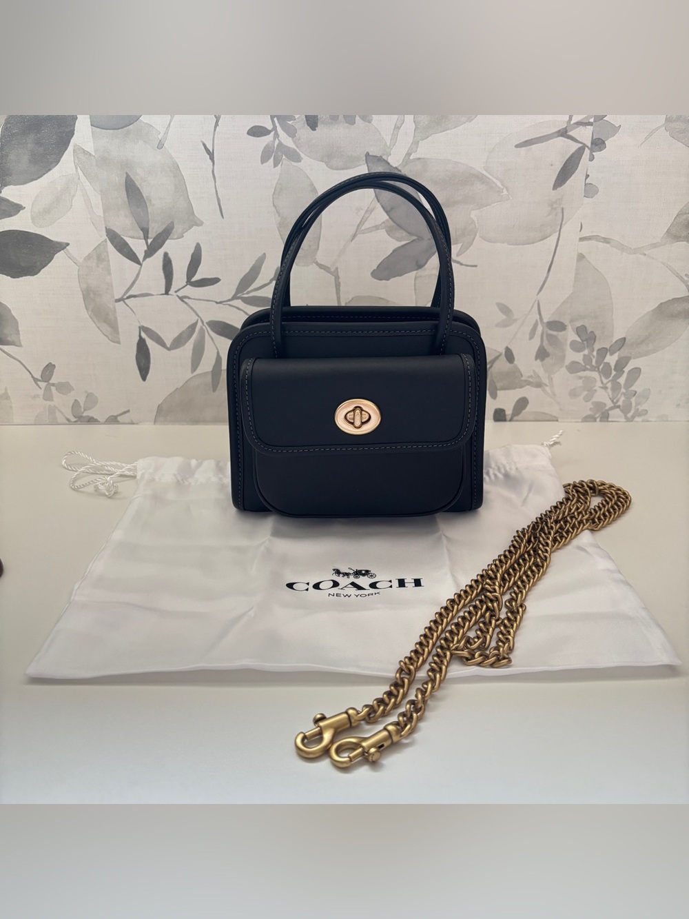 COACH Safari Bag - Black Leather